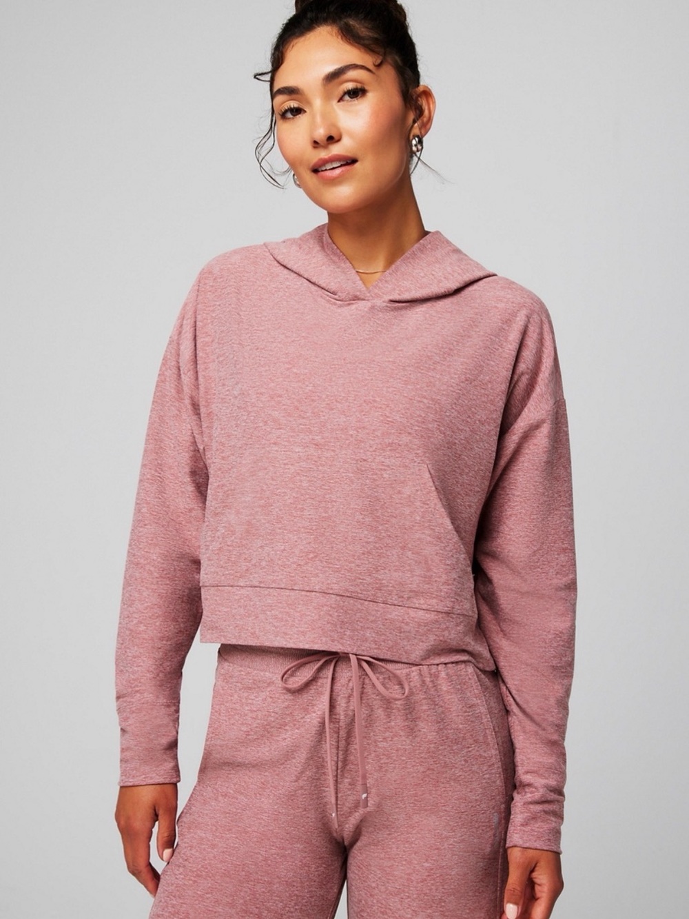 Fabletics Rose Cropped Lightweight Hoodie